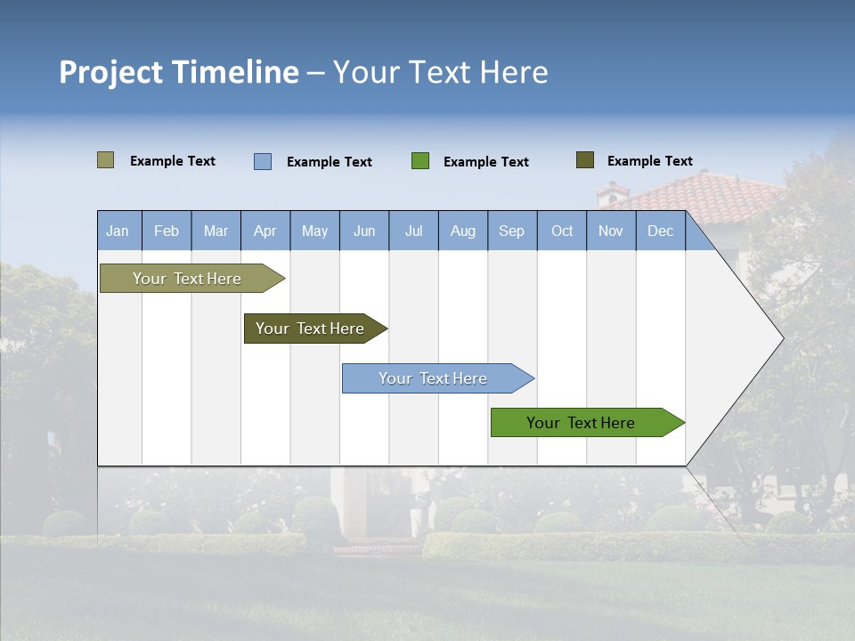 Green Neighborhood Unique PowerPoint Template