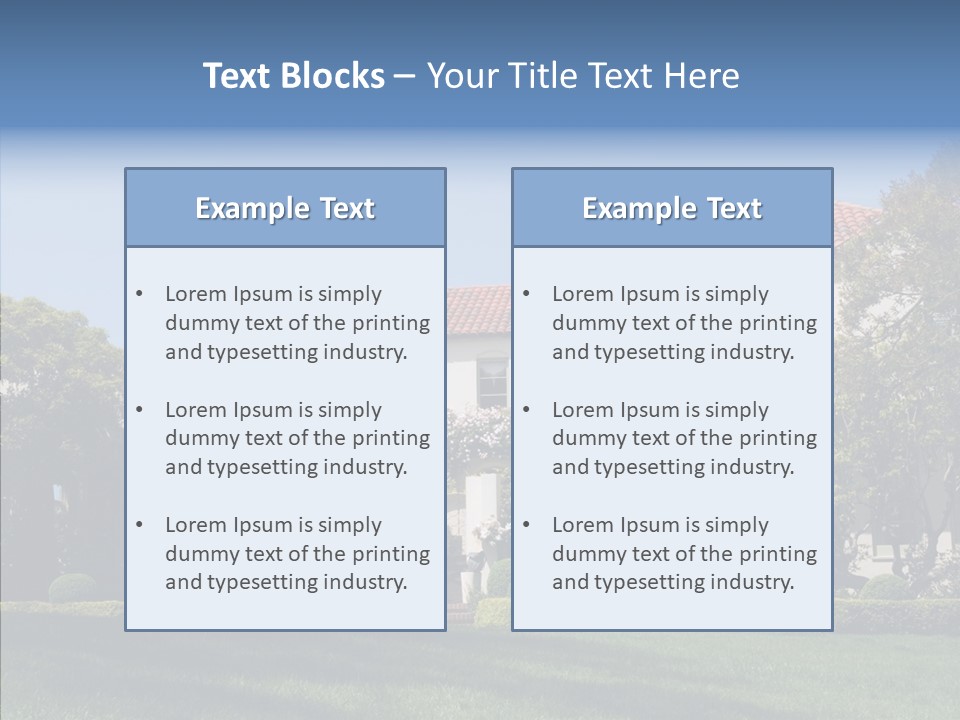 Green Neighborhood Unique PowerPoint Template
