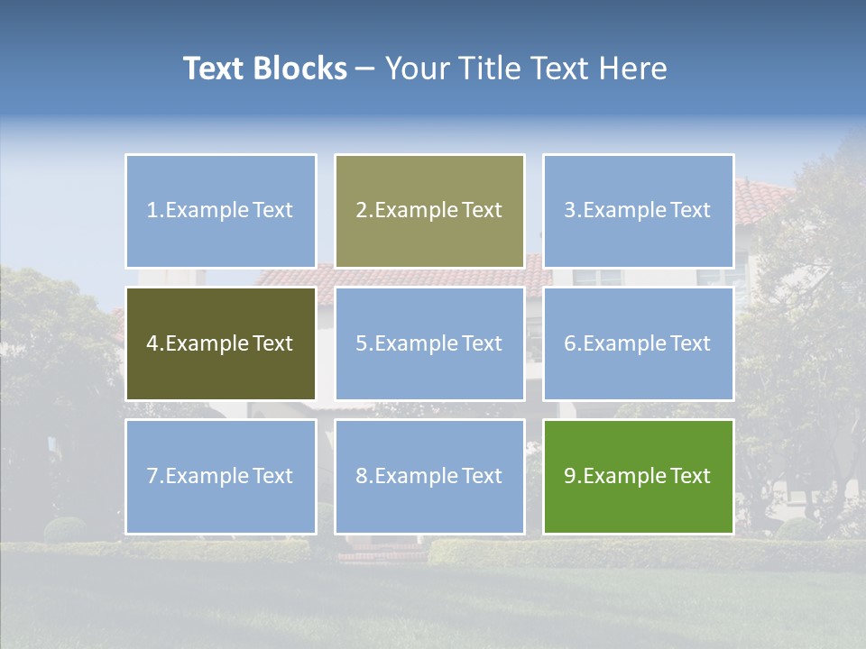 Green Neighborhood Unique PowerPoint Template