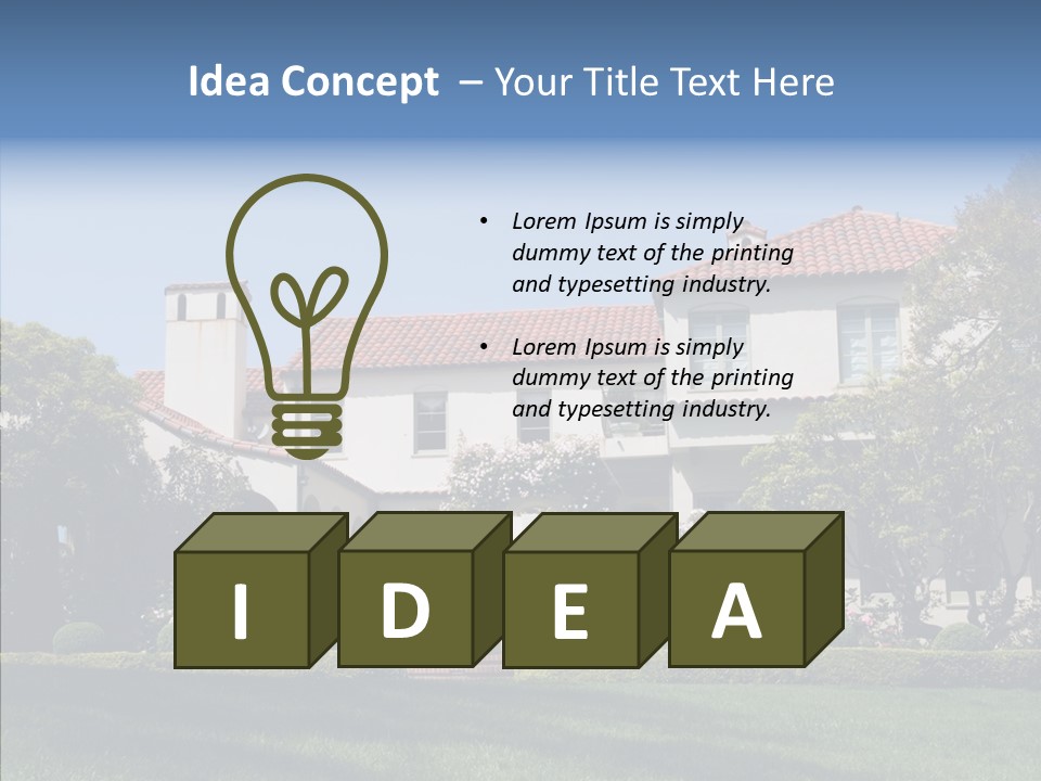 Green Neighborhood Unique PowerPoint Template