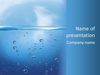 Swimming Liquid Mid Air PowerPoint Template