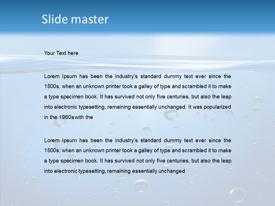 Swimming Liquid Mid Air PowerPoint Template