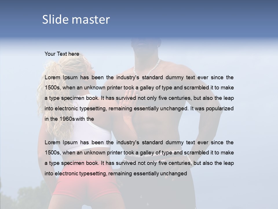 Model Bodybuilder Touch PowerPoint Template