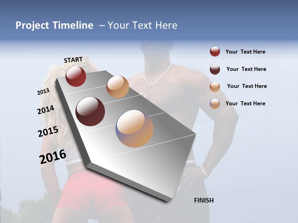 Model Bodybuilder Touch PowerPoint Template