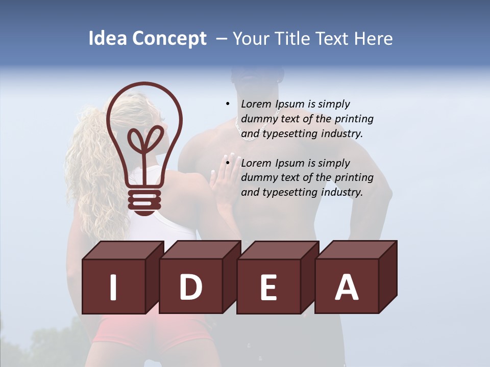 Model Bodybuilder Touch PowerPoint Template