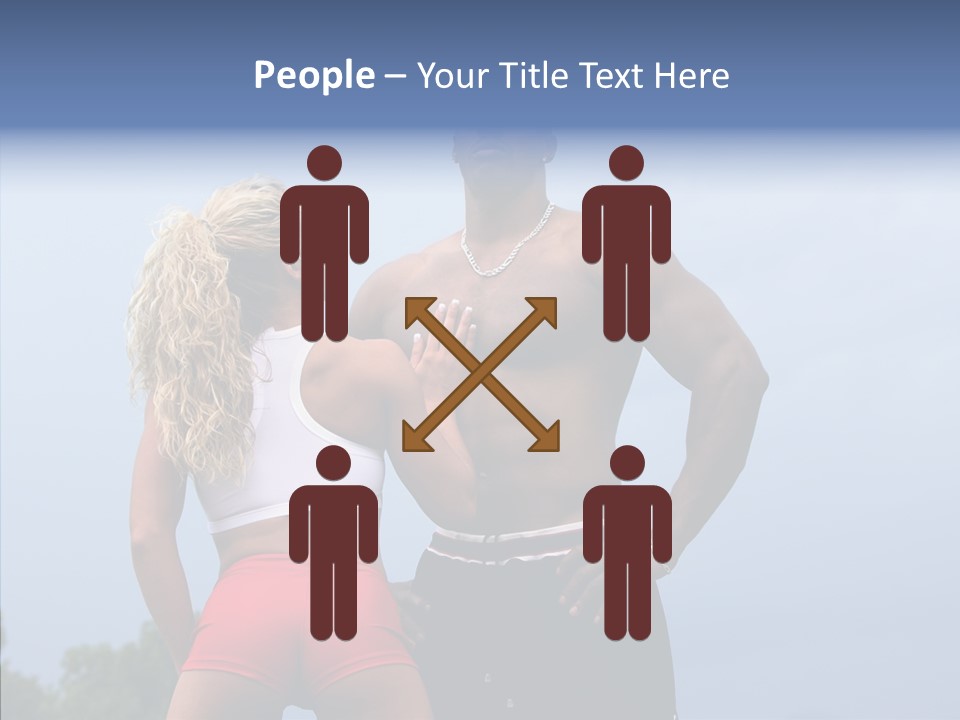 Model Bodybuilder Touch PowerPoint Template
