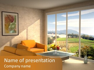 Grapes Country Architecture PowerPoint Template