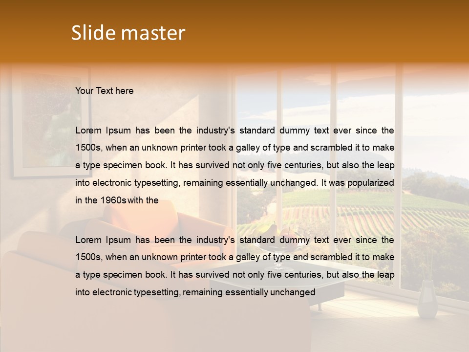 Grapes Country Architecture PowerPoint Template