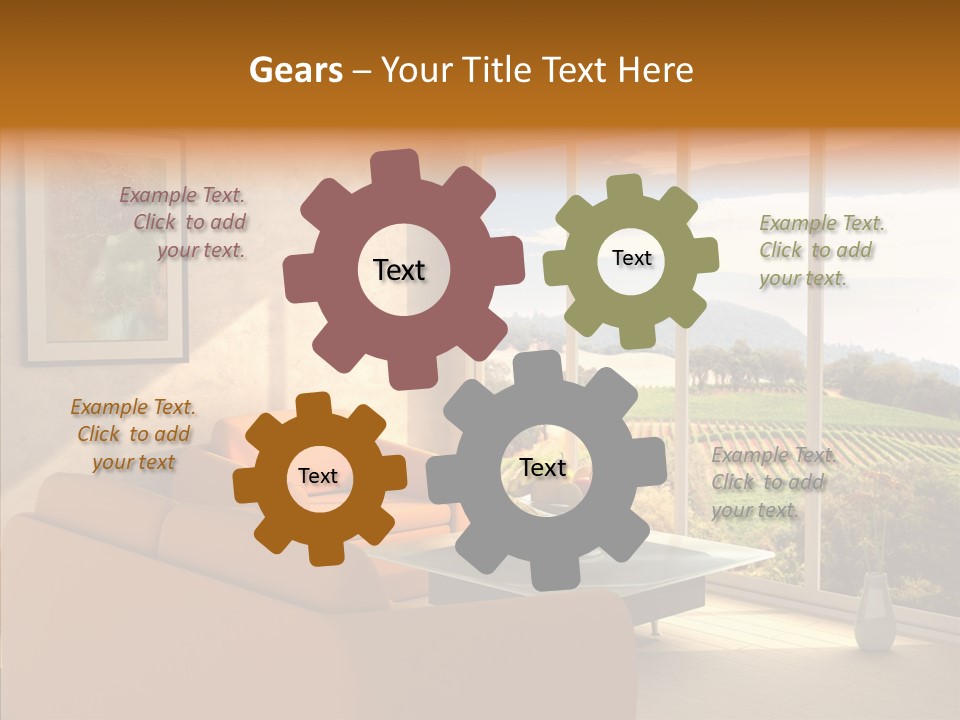 Grapes Country Architecture PowerPoint Template