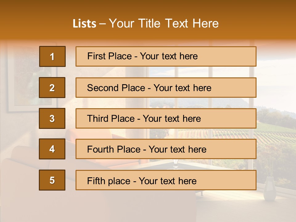 Grapes Country Architecture PowerPoint Template