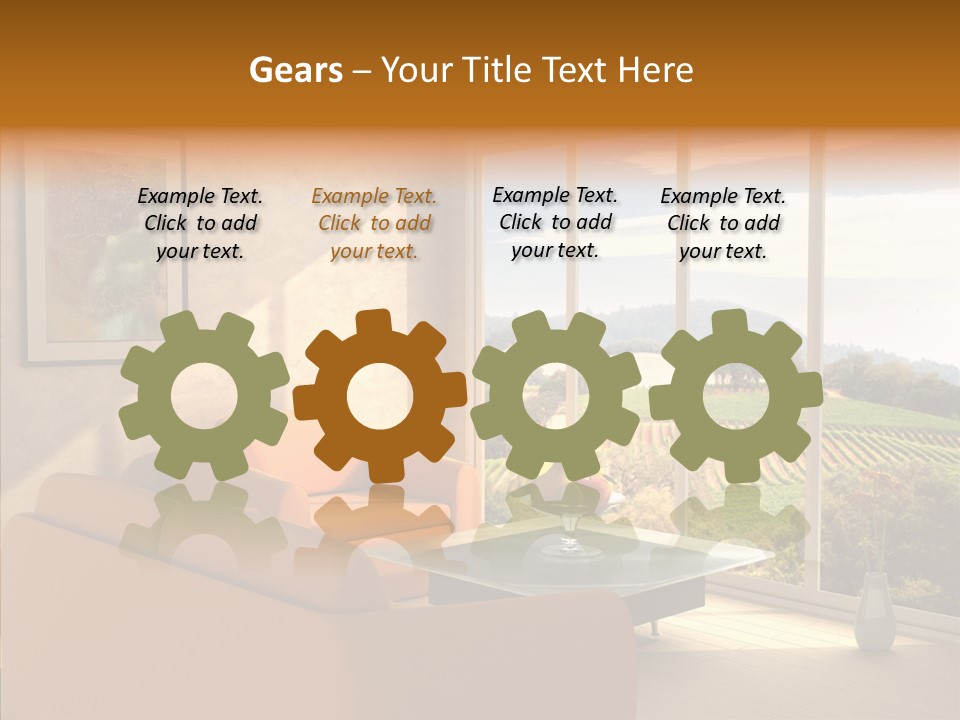 Grapes Country Architecture PowerPoint Template