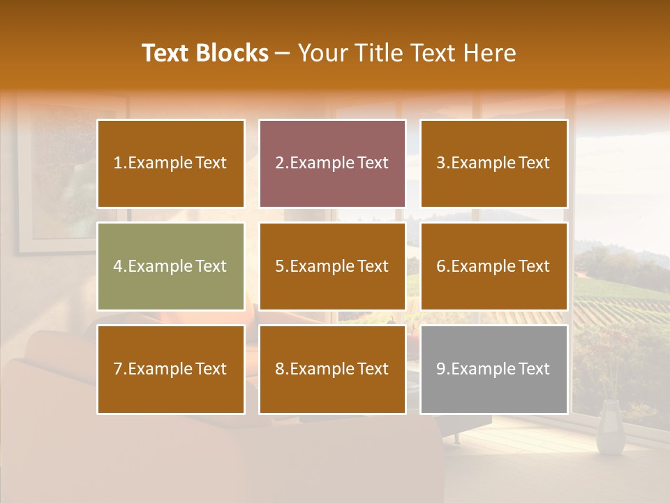 Grapes Country Architecture PowerPoint Template