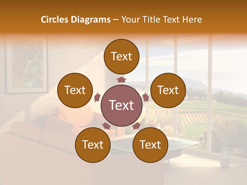 Grapes Country Architecture PowerPoint Template