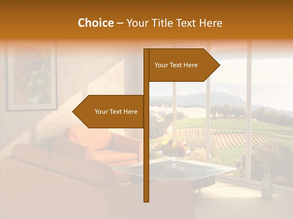 Grapes Country Architecture PowerPoint Template