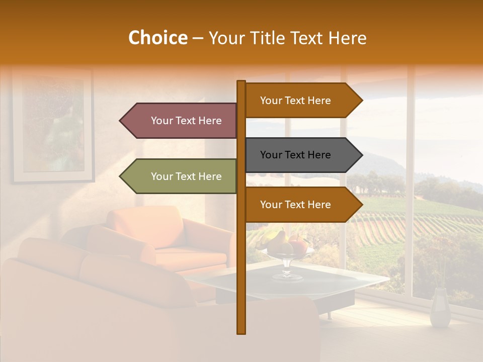 Grapes Country Architecture PowerPoint Template