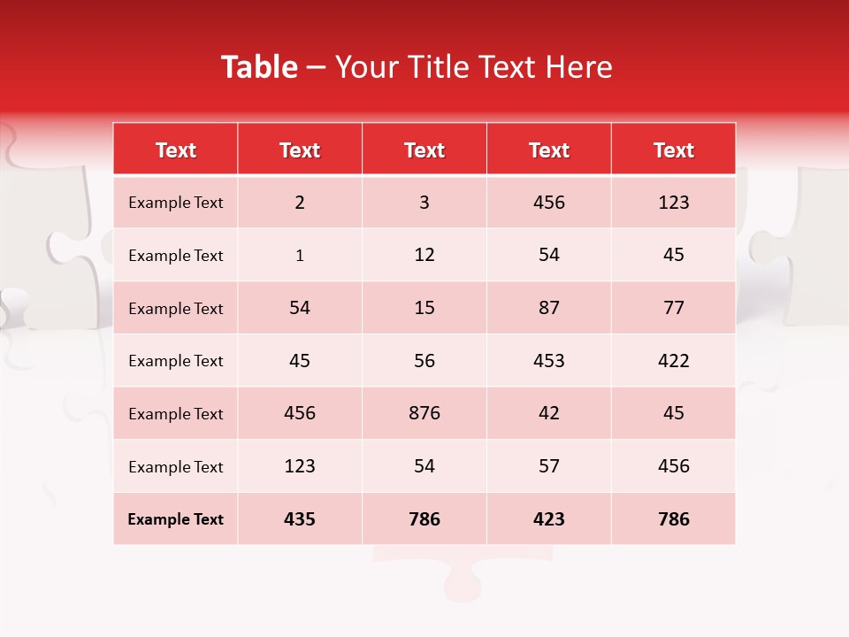 Bu Ine Profe Ional Table PowerPoint Template