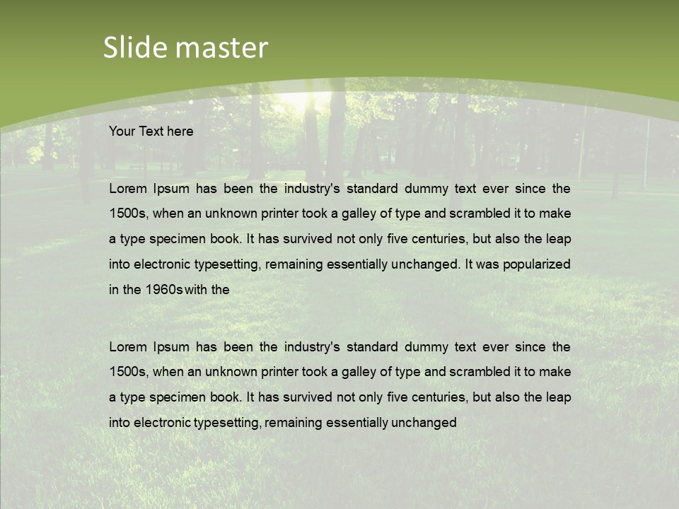 Beautiful Park Casting PowerPoint Template