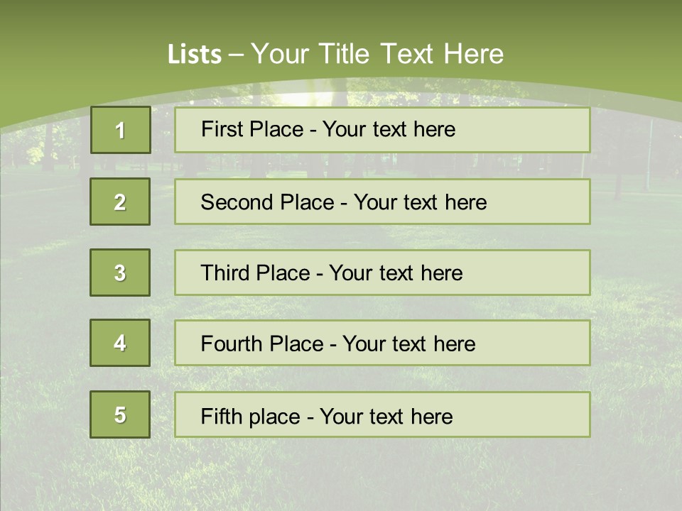 Beautiful Park Casting PowerPoint Template