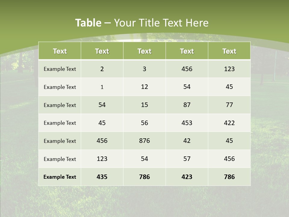 Beautiful Park Casting PowerPoint Template