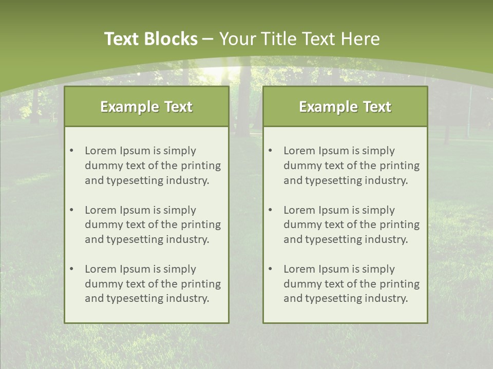 Beautiful Park Casting PowerPoint Template