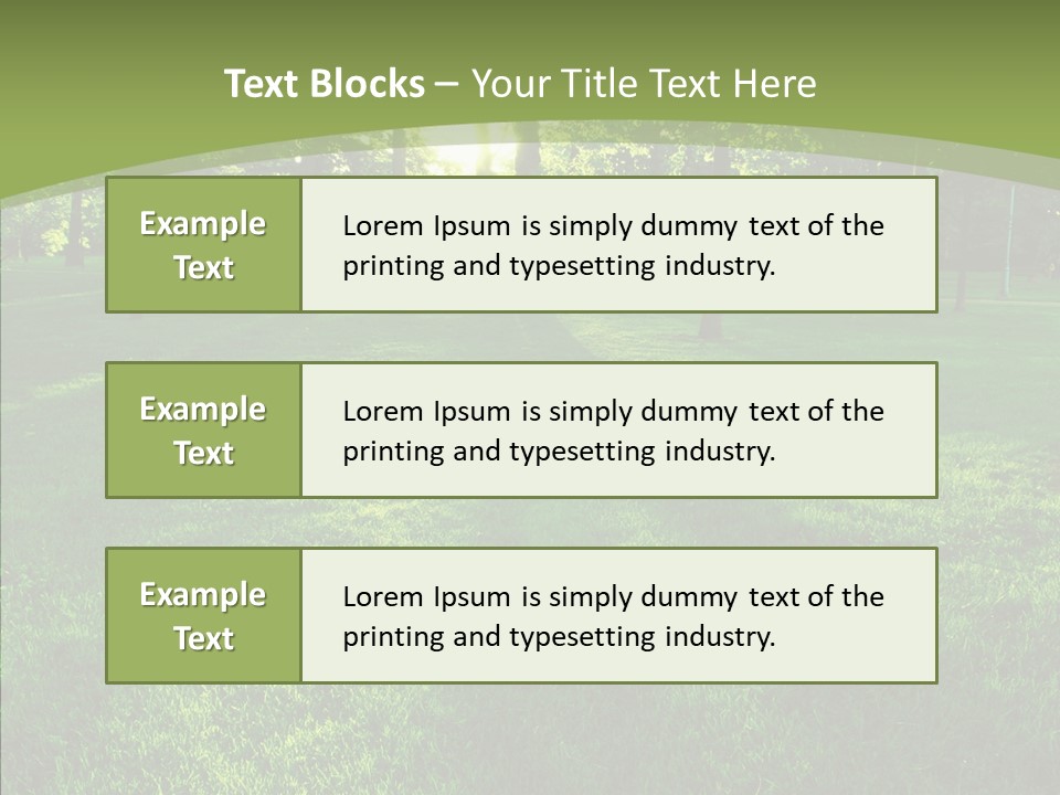 Beautiful Park Casting PowerPoint Template