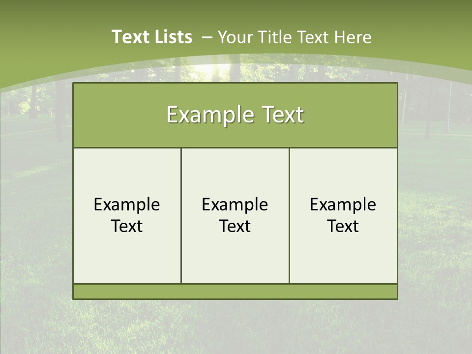 Beautiful Park Casting PowerPoint Template