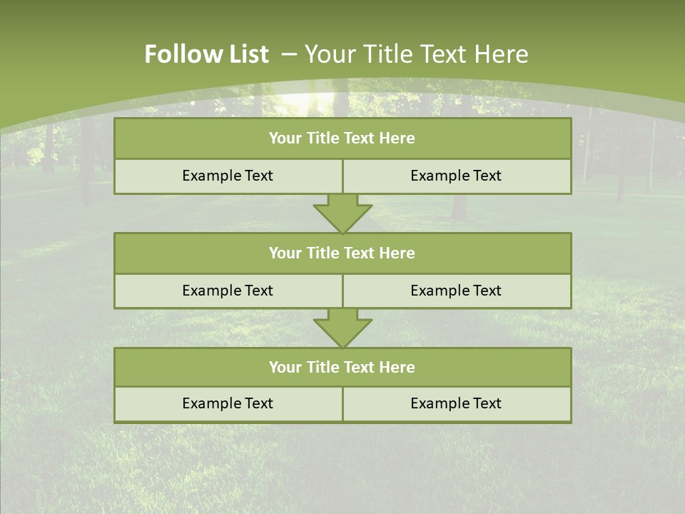 Beautiful Park Casting PowerPoint Template