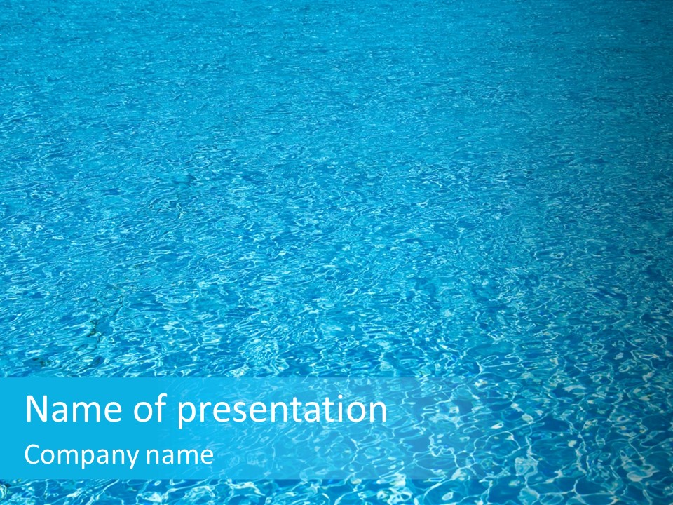 Refreshing Swimming Pool Swim PowerPoint Template