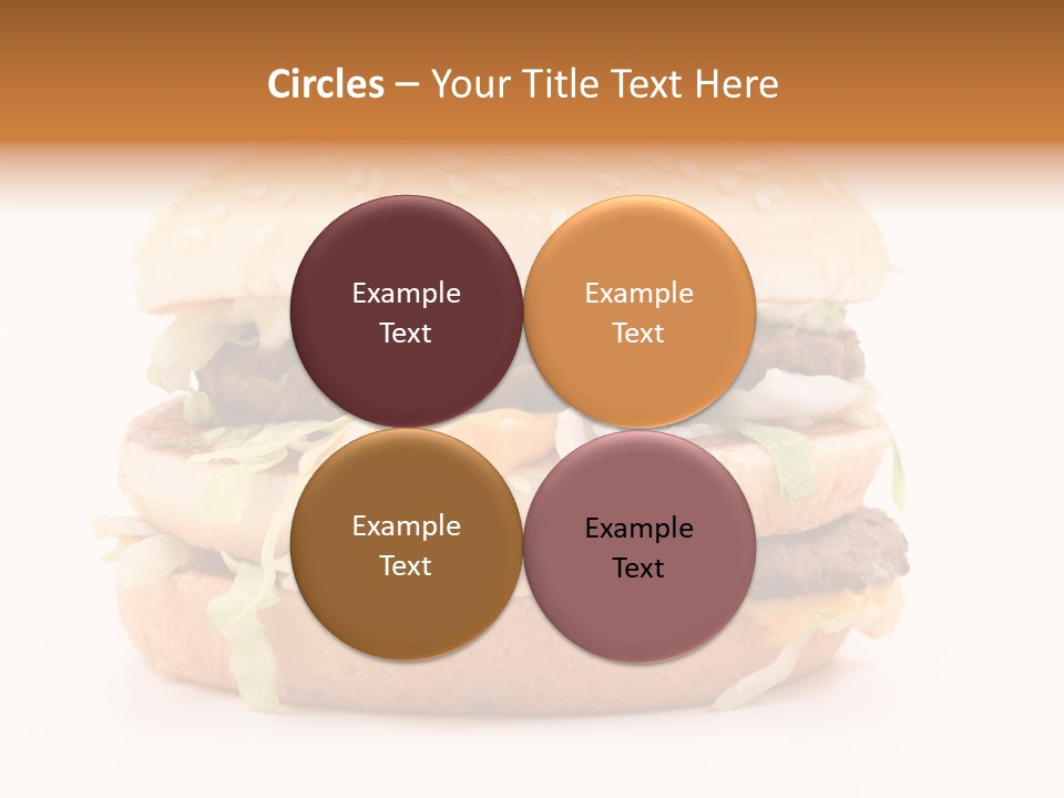 White Snack Dinner PowerPoint Template