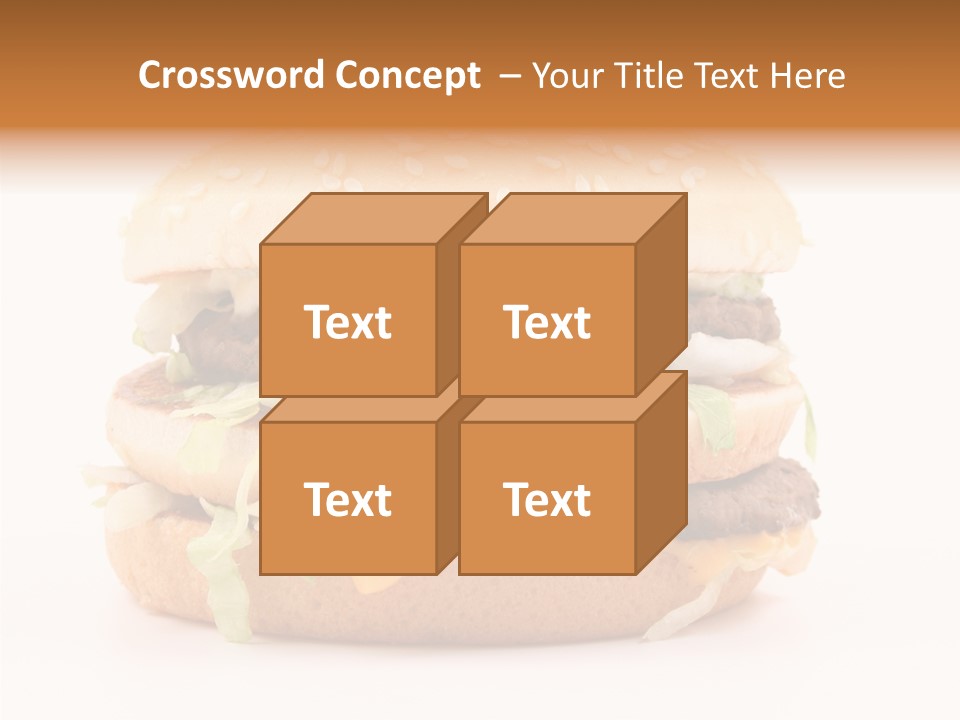 White Snack Dinner PowerPoint Template