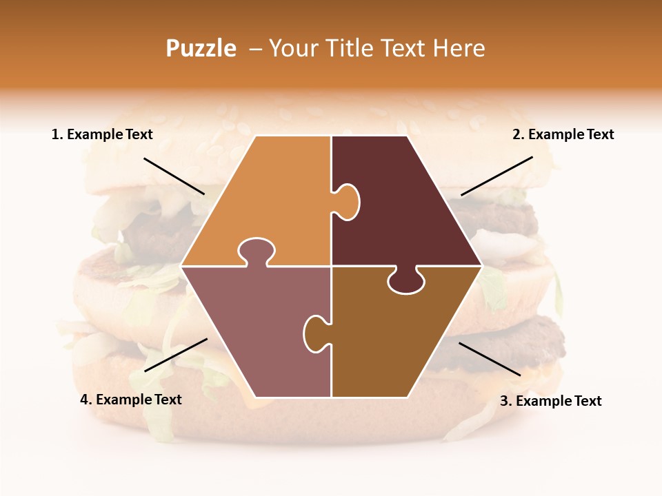 White Snack Dinner PowerPoint Template