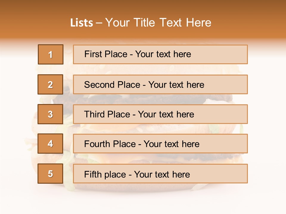 White Snack Dinner PowerPoint Template