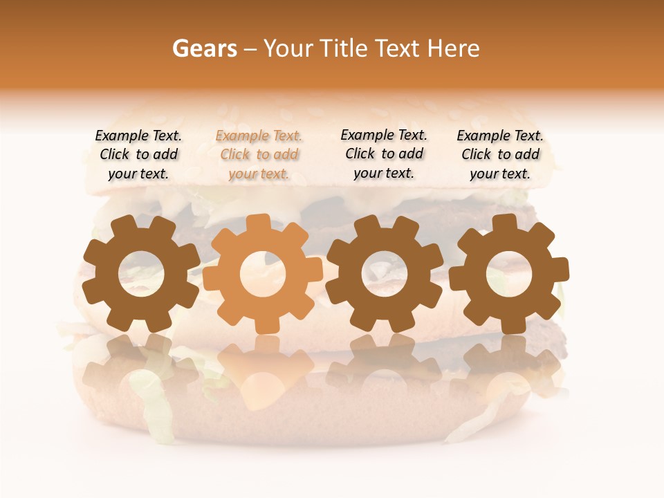 White Snack Dinner PowerPoint Template