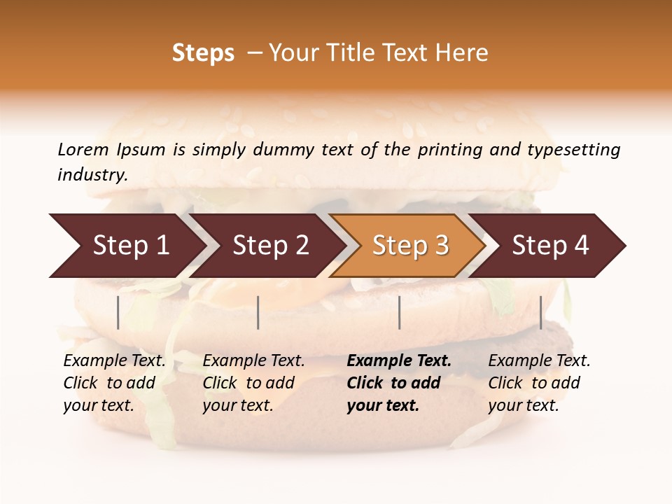 White Snack Dinner PowerPoint Template