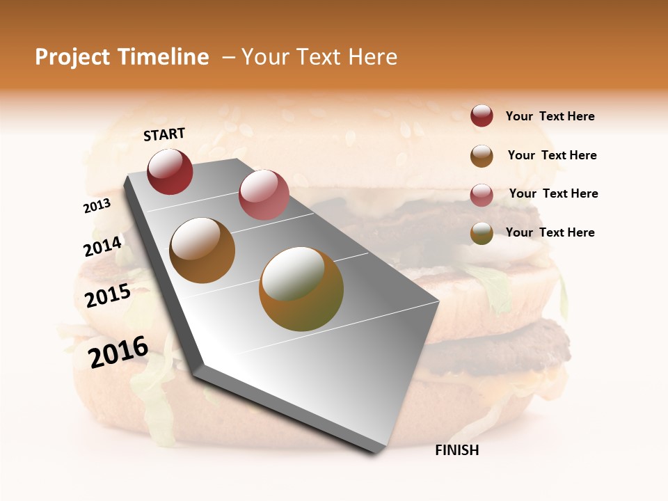White Snack Dinner PowerPoint Template