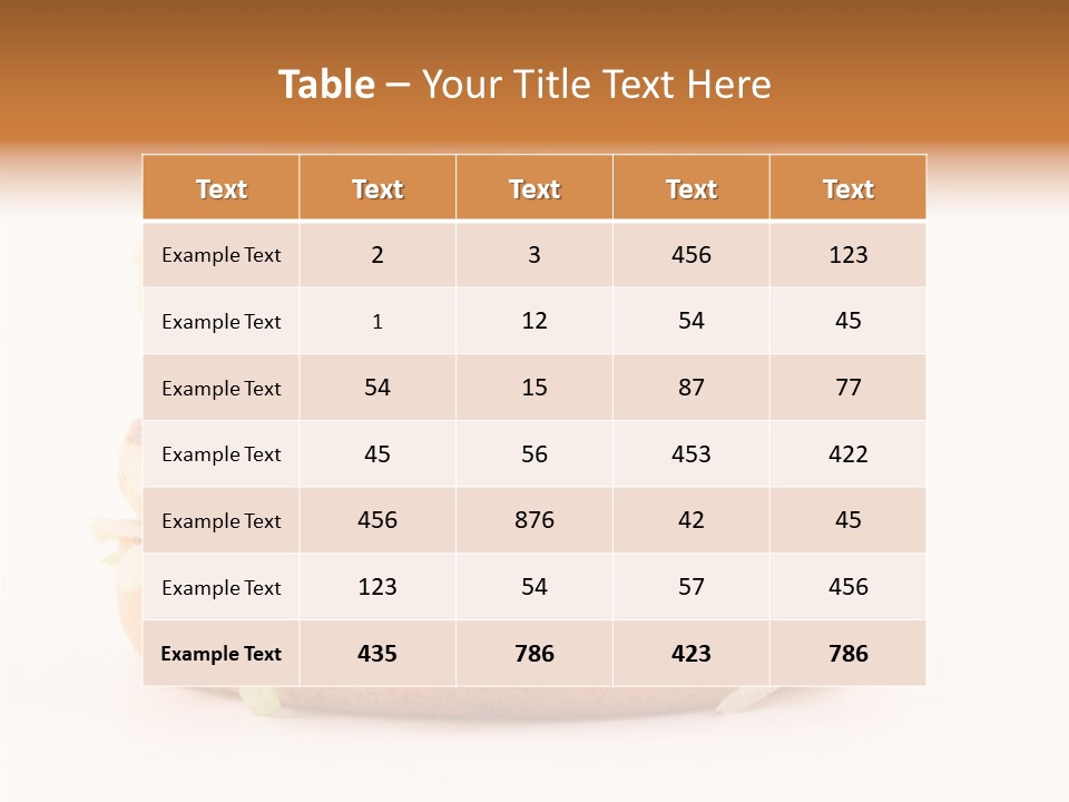 White Snack Dinner PowerPoint Template