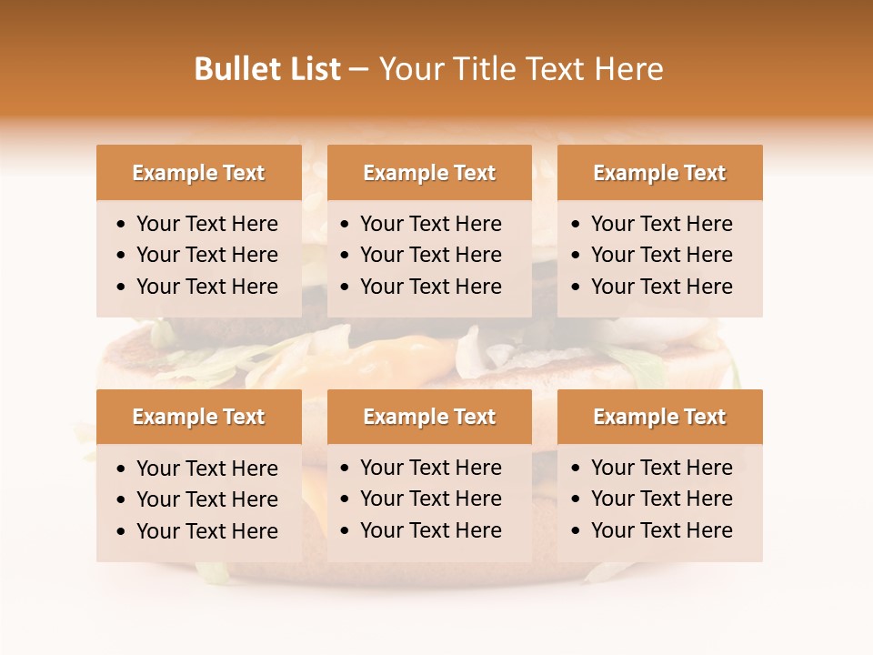 White Snack Dinner PowerPoint Template