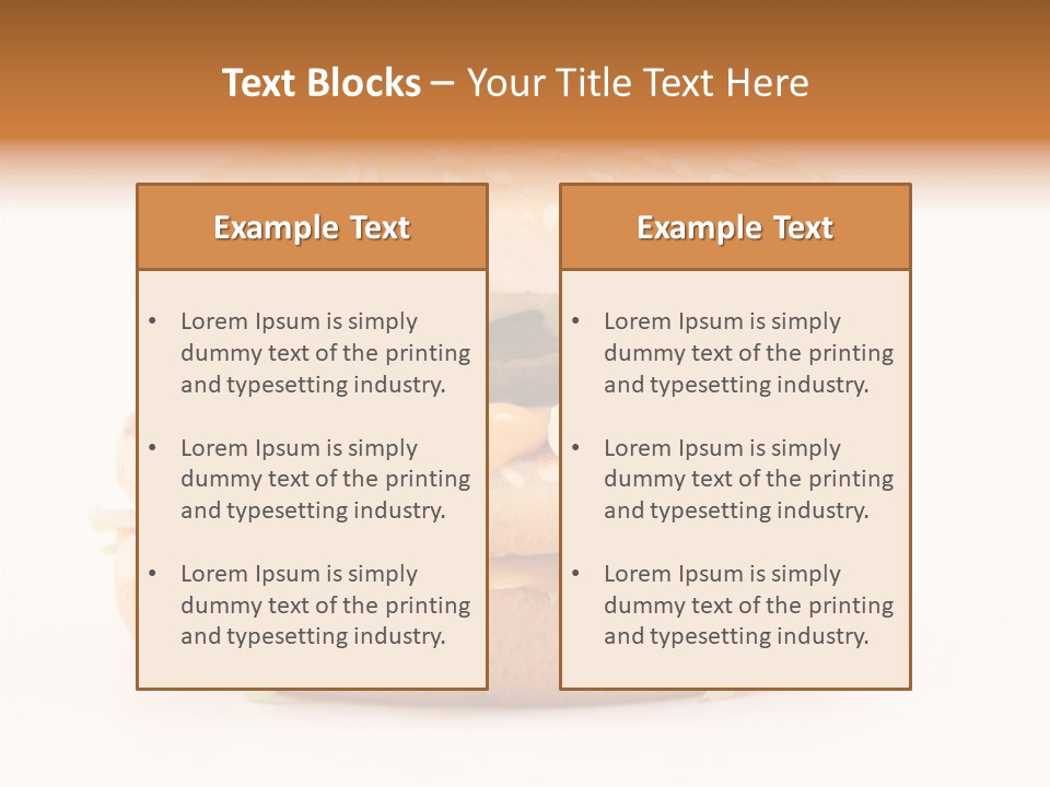 White Snack Dinner PowerPoint Template