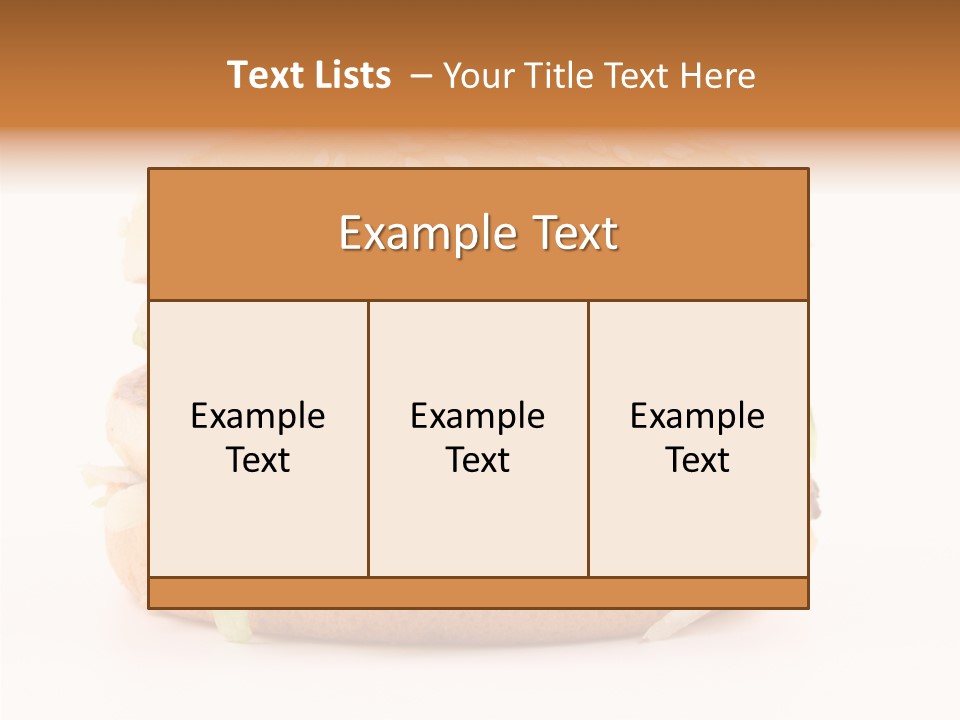 White Snack Dinner PowerPoint Template