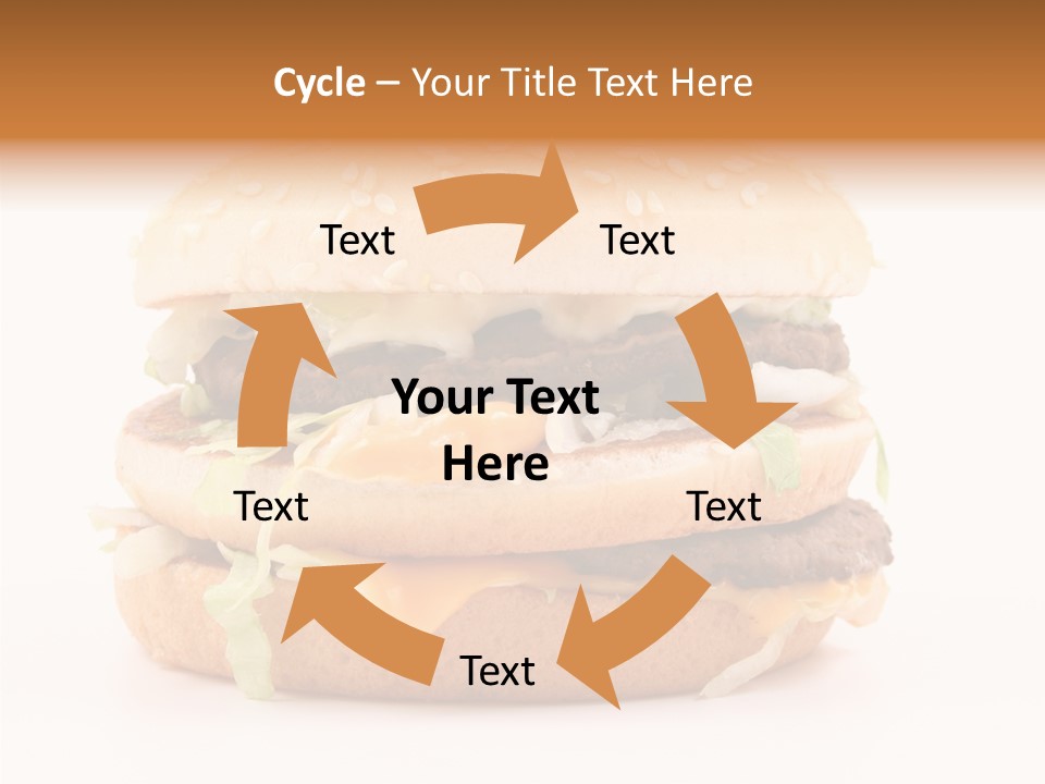 White Snack Dinner PowerPoint Template