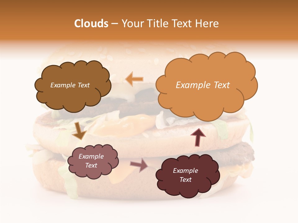 White Snack Dinner PowerPoint Template