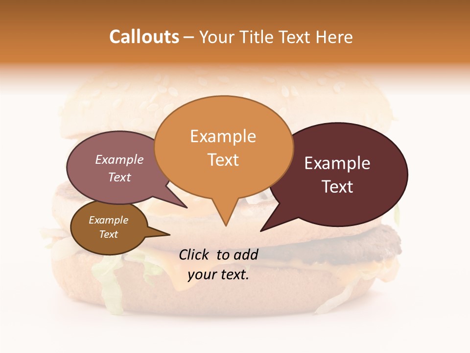 White Snack Dinner PowerPoint Template