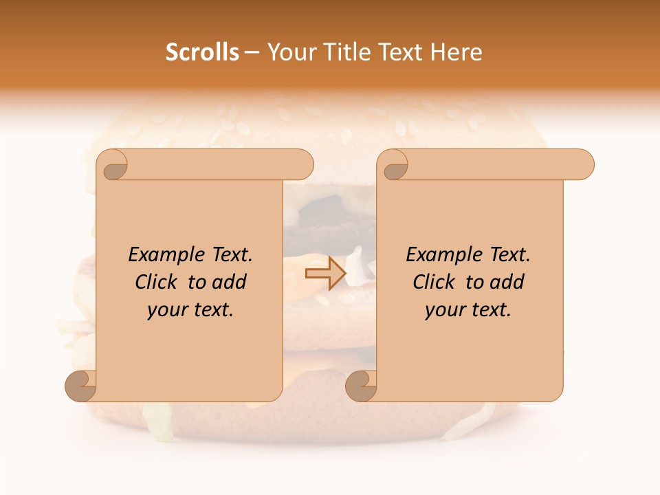 White Snack Dinner PowerPoint Template