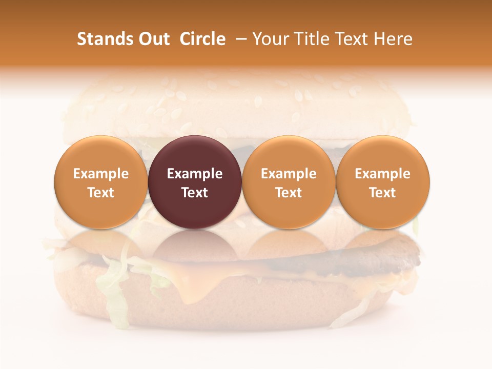 White Snack Dinner PowerPoint Template