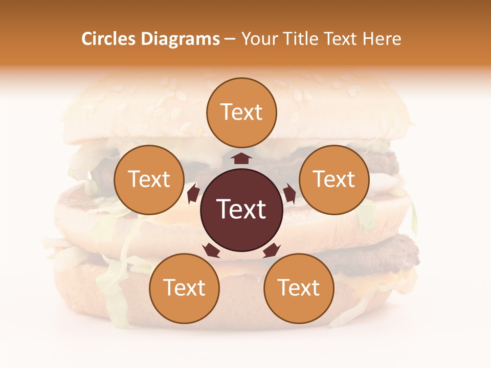 White Snack Dinner PowerPoint Template