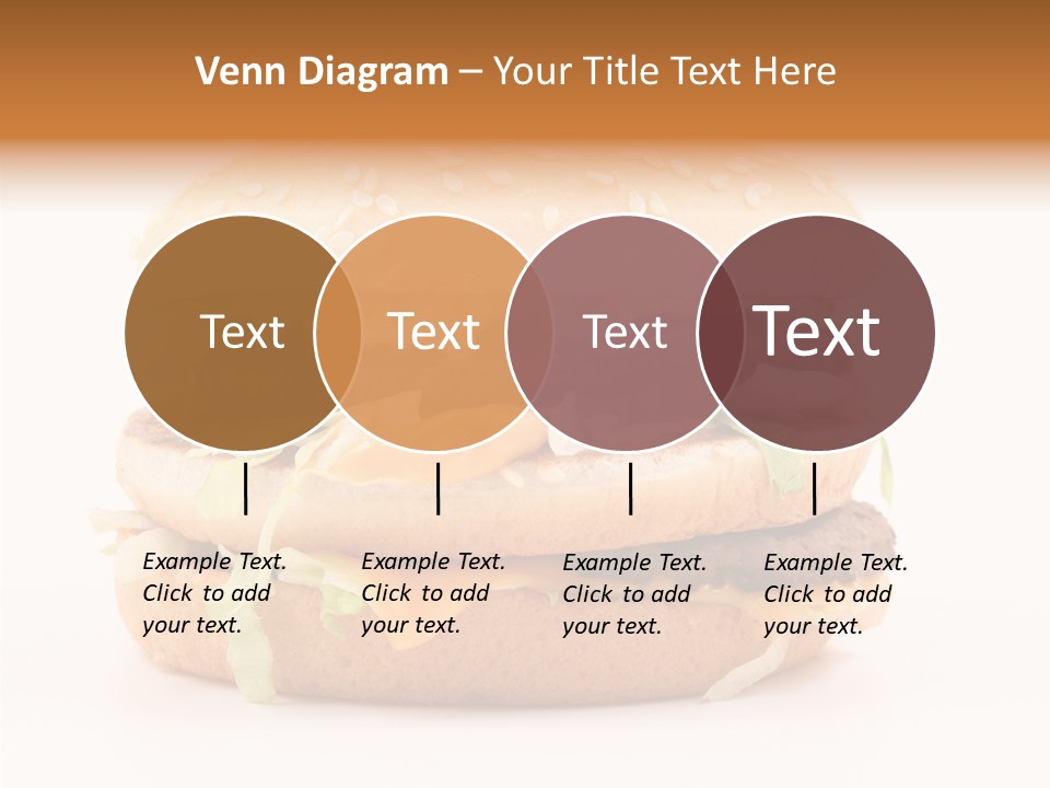 White Snack Dinner PowerPoint Template