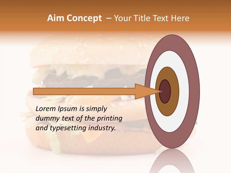 White Snack Dinner PowerPoint Template