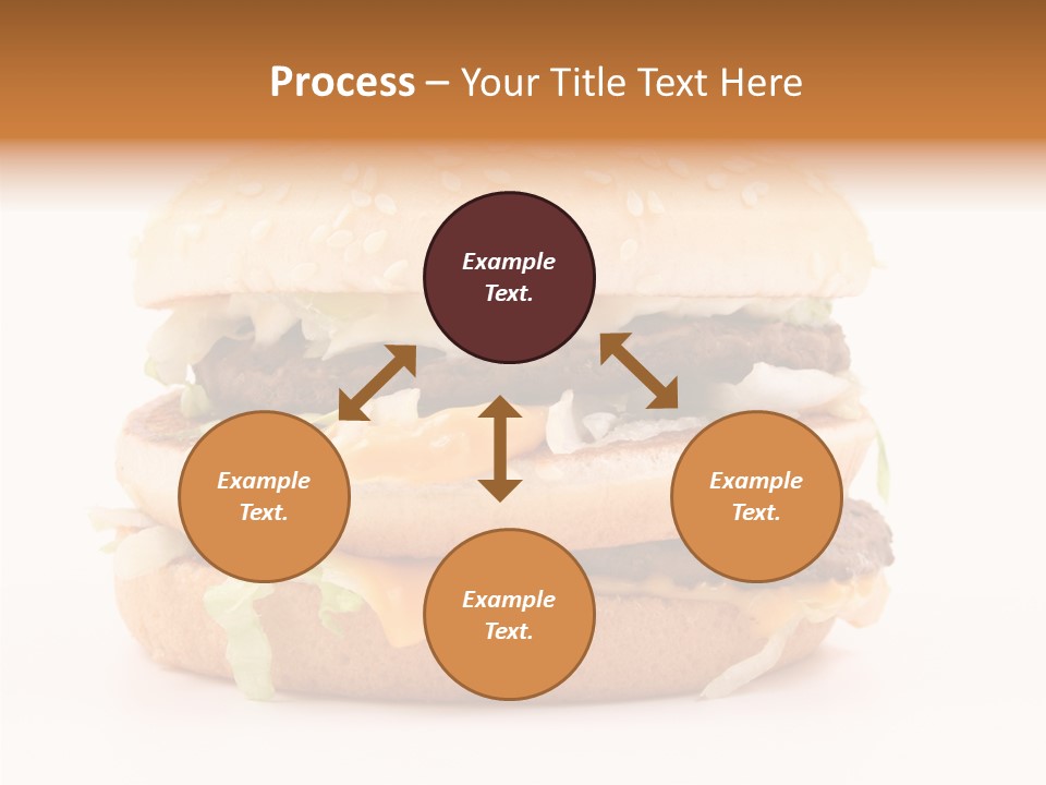 White Snack Dinner PowerPoint Template