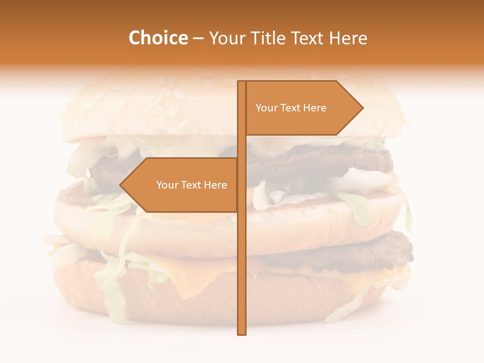 White Snack Dinner PowerPoint Template