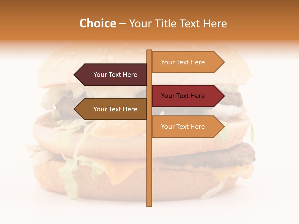 White Snack Dinner PowerPoint Template